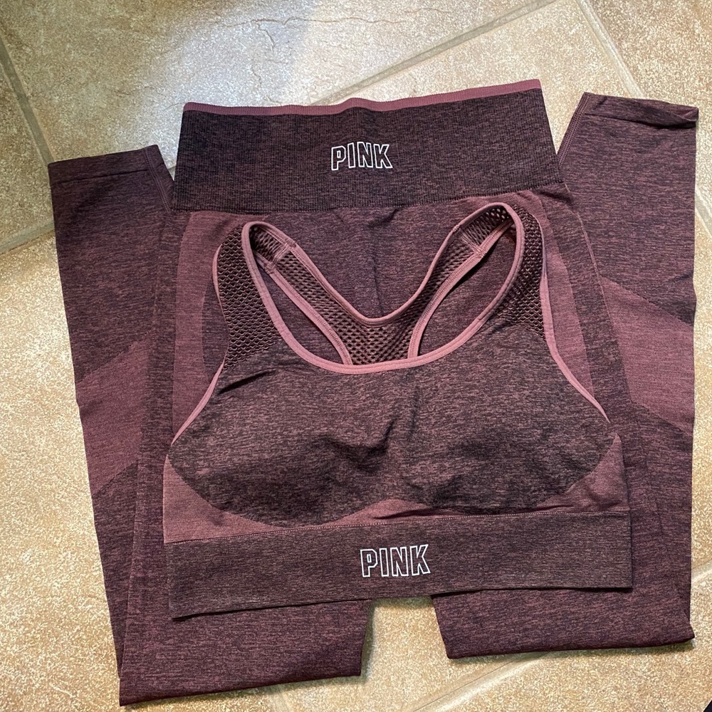 Victoria’s Secret PINK seamless workout tight/bra